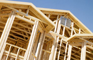 Youth construction training in a house frame